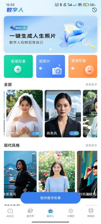 数字人图片生成